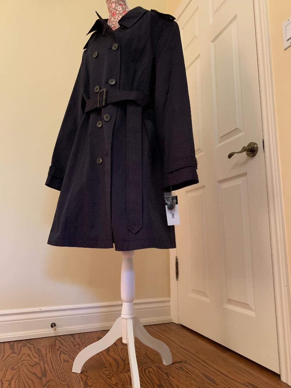NWT Ralph Lauren Double-Brest Trench Coat Dark Blue XXL